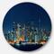 Designart - San Francisco Skyline at Night' Ultra Glossy Cityscape Metal Circle Wall Art